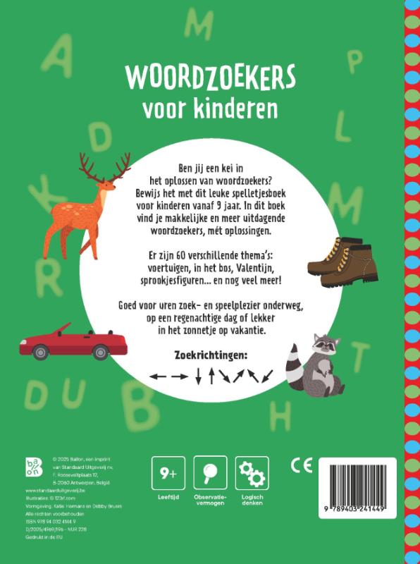 Achterkant van Woordzoekers voor kinderen 9+