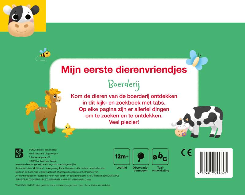 Achterkant van Mijn eerste dierenvriendjes: Boerderij