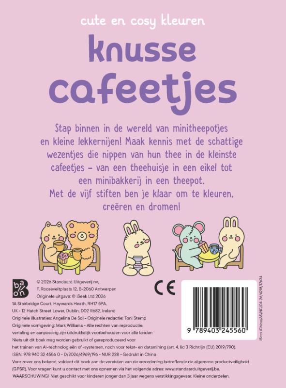 Achterkant van Cute en cosy kleuren: Knusse cafeetjes