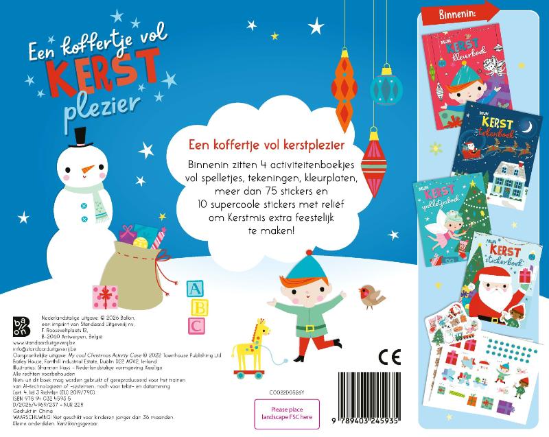 Achterkant van Een koffertje vol kerstplezier