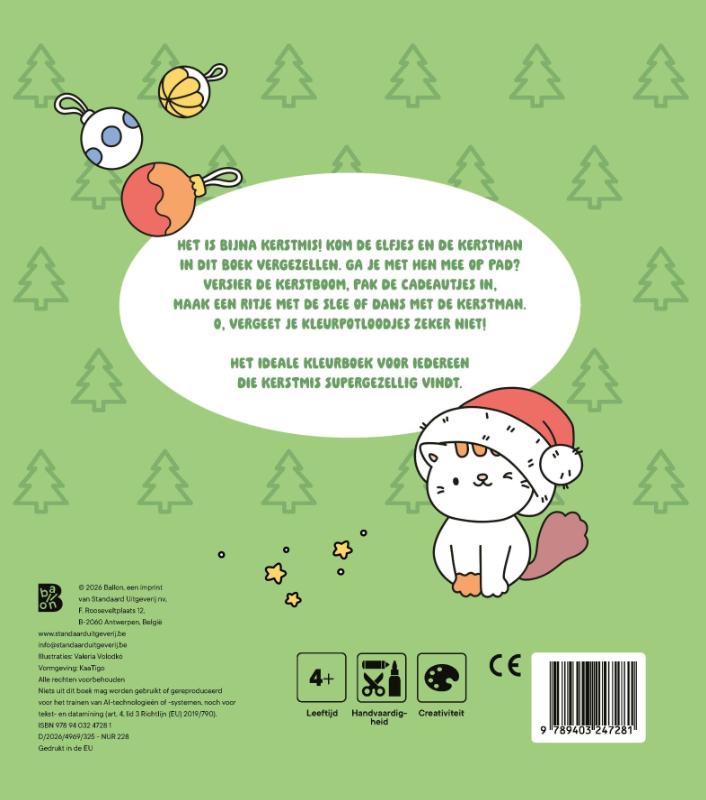 Achterkant van Kerstmis: Cosy kleurboek