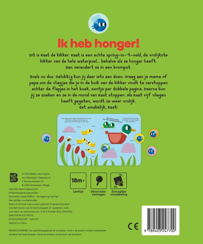 Achterkant van Ik heb honger!