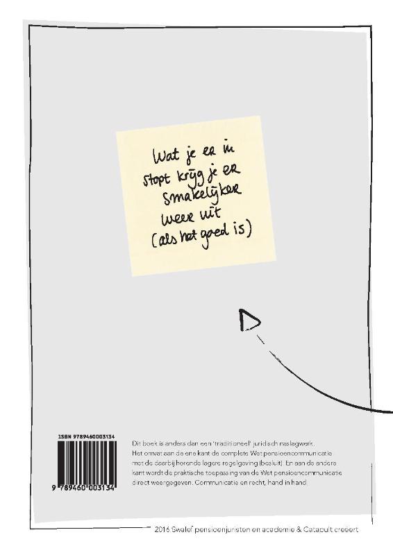 Achterkant van Pensioencommunicatie