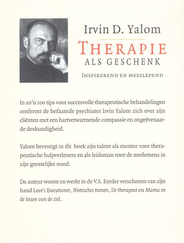 Achterkant van Therapie als geschenk