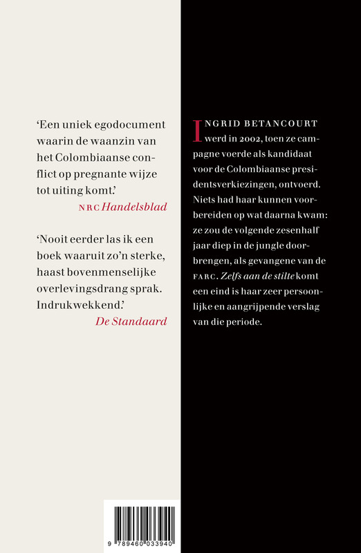 Achterkant van Zelfs aan de stilte komt een eind