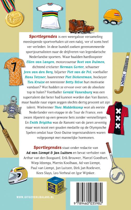 Achterkant van Sportlegendes