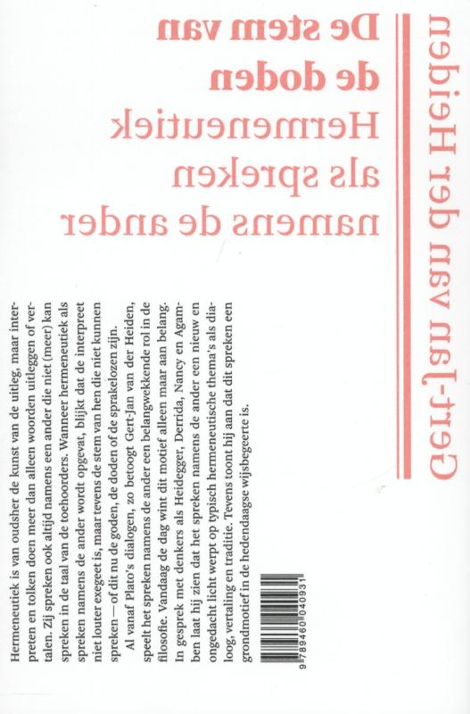 Achterkant van De stem van de doden