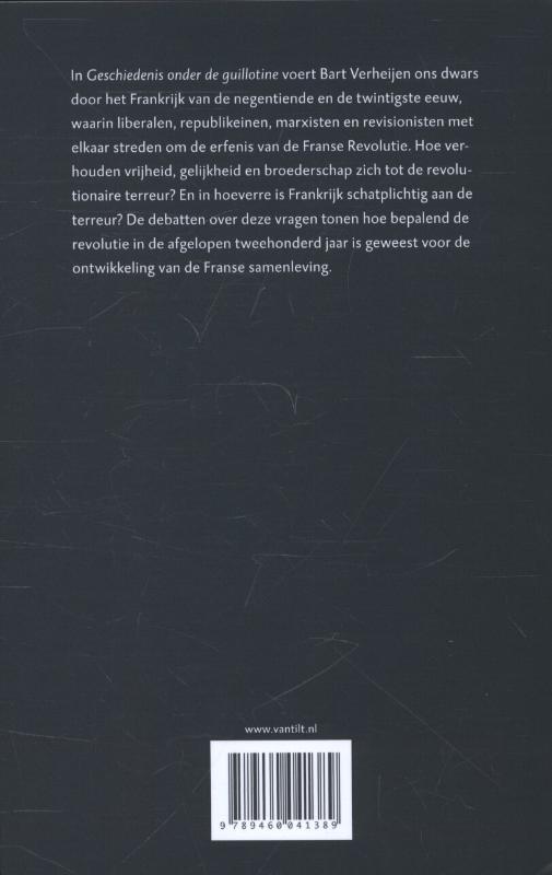 Achterkant van Geschiedenis onder de guillotine