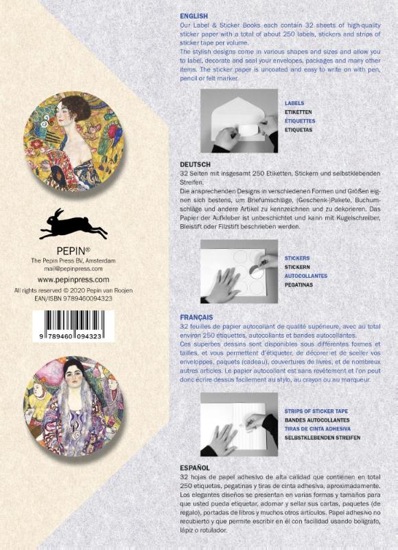 Achterkant van Gustav Klimt