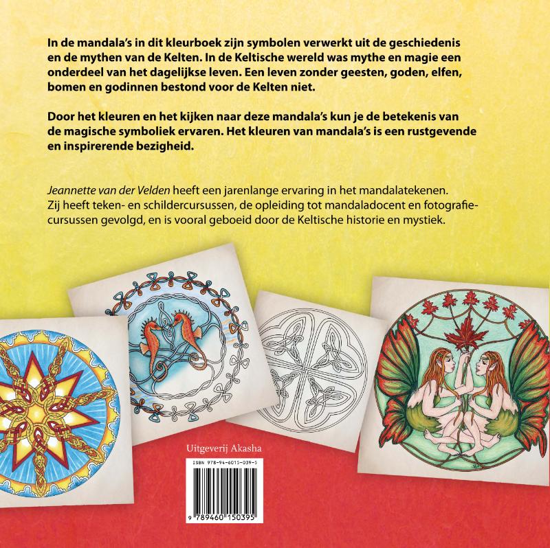 Achterkant van Keltische mandala's kleuren