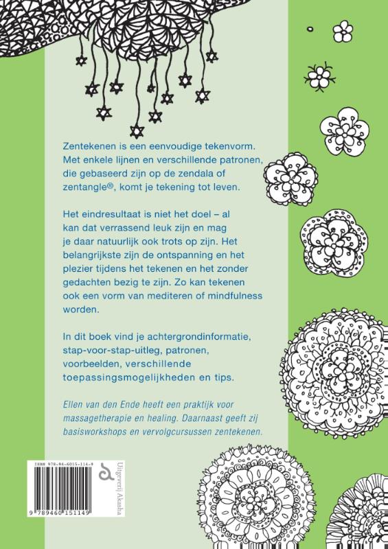 Achterkant van Zentekenen plezier en ontspanning