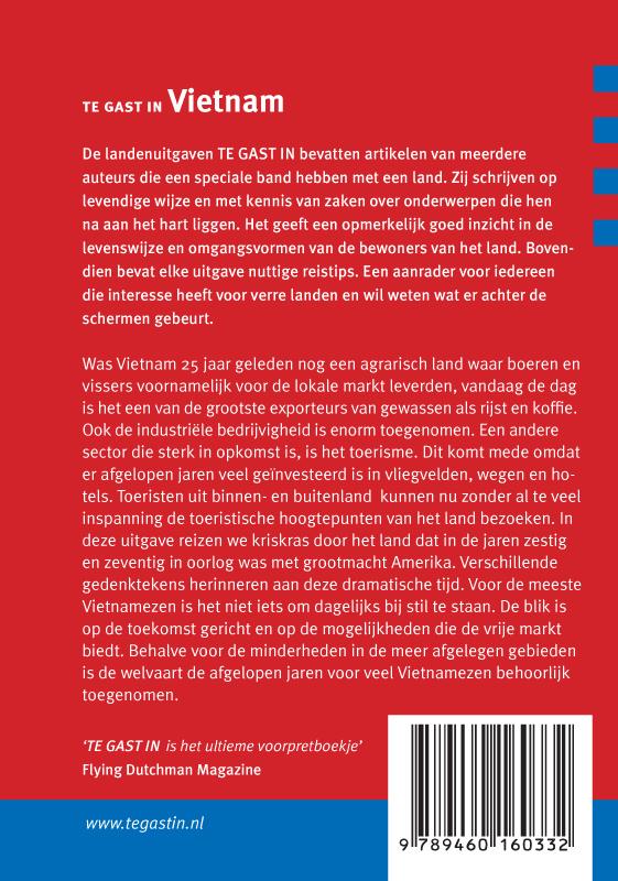 Achterkant van Te gast in Vietnam