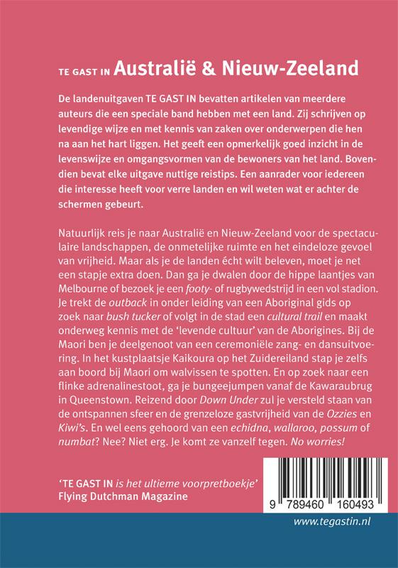 Achterkant van Te gast in Australie en Nieuw-Zeeland