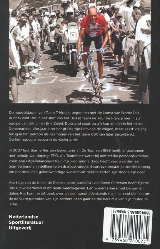 Achterkant van Bjarne Riis