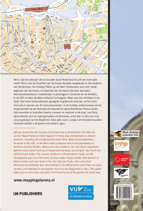 Achterkant van Gids slavernijverleden Amsterdam
