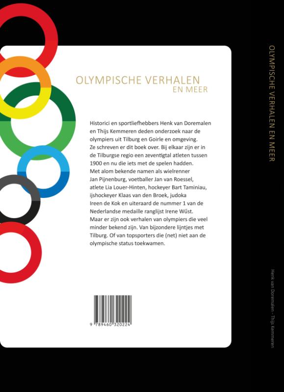 Achterkant van Olympische verhalen en meer