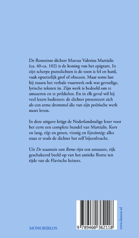 Achterkant van De waanzin van rome