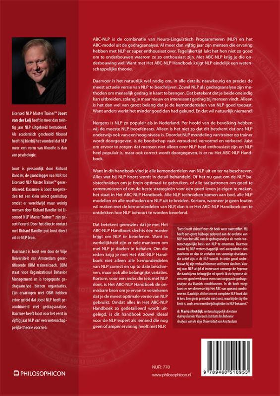 Achterkant van Het ABC-NLP Handboek