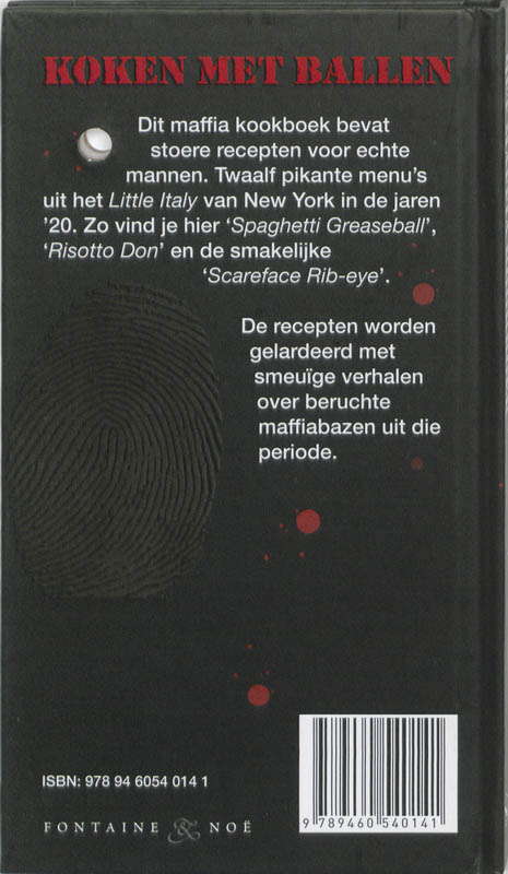 Achterkant van Het Maffia Kookboek