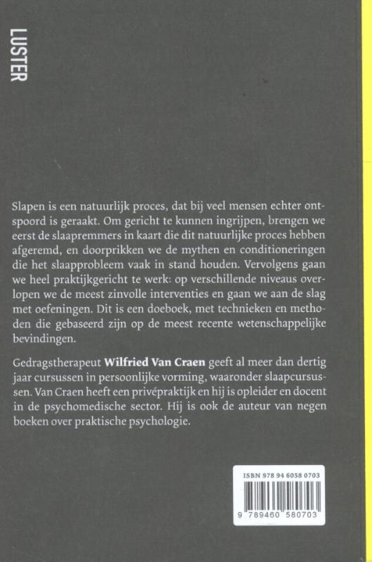 Achterkant van De essentie Beter slapen