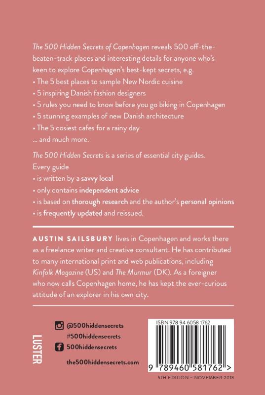 Achterkant van The 500 hidden secrets of Copenhagen