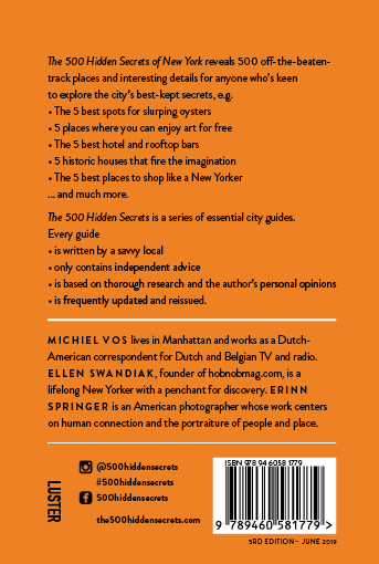 Achterkant van The 500 hidden secrets of New York