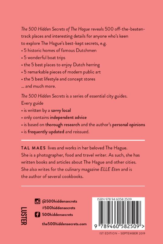 Achterkant van The 500 Hidden Secrets of The Hague