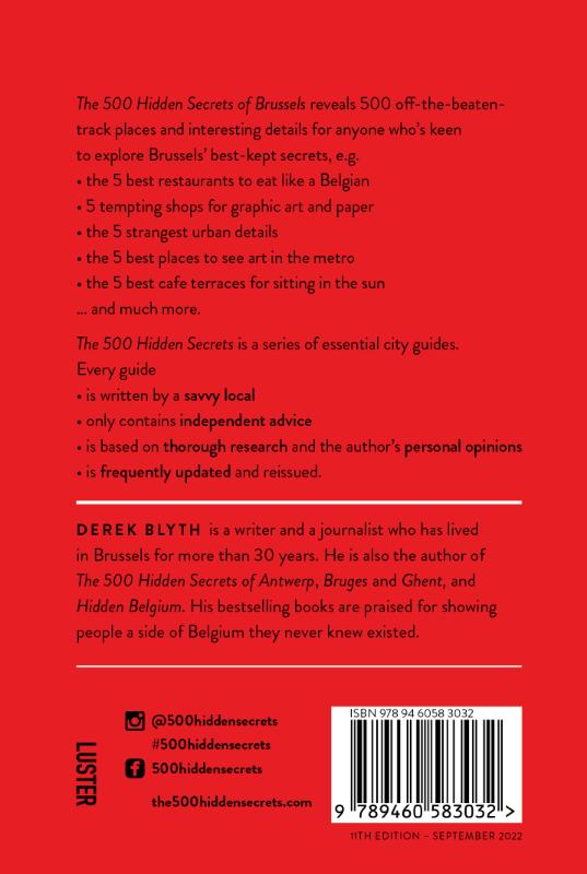 Achterkant van The 500 Hidden Secrets of Brussels