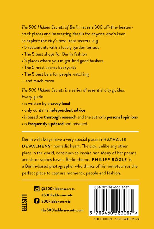 Achterkant van The 500 Hidden Secrets of Berlin