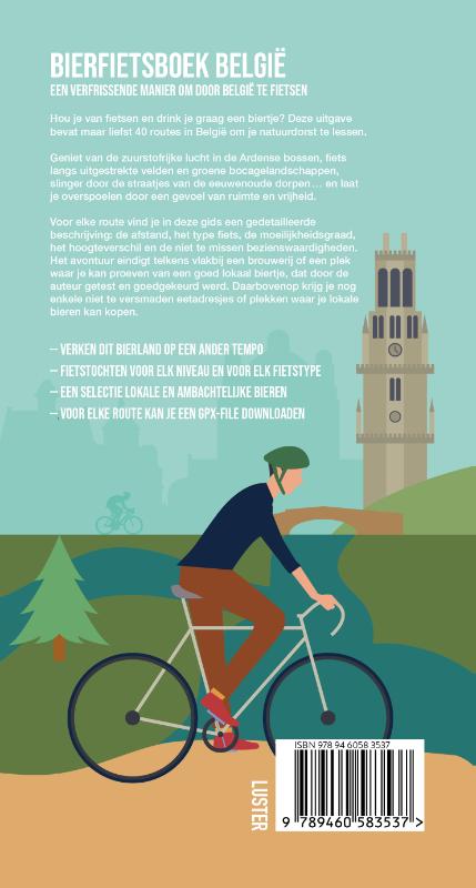 Achterkant van Bierfietsboek België