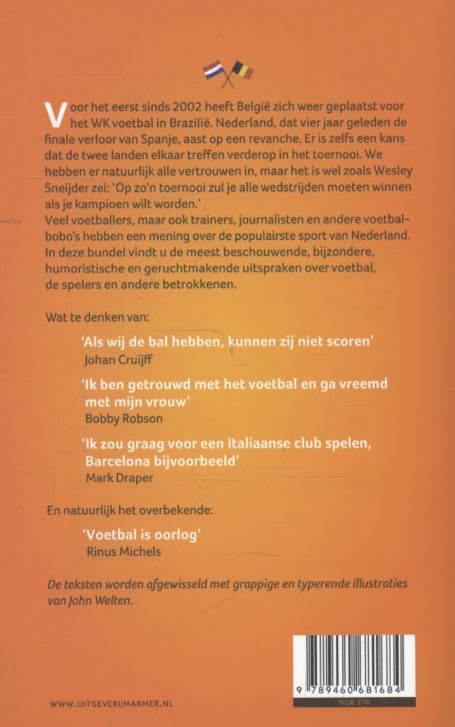 Achterkant van Voetbal is oorlog