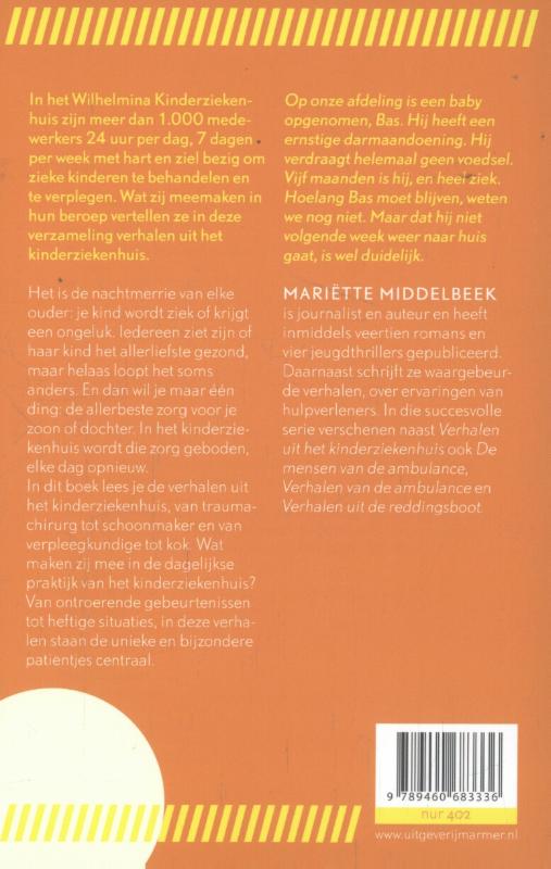 Achterkant van Verhalen uit het kinderziekenhuis