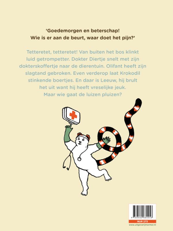 Achterkant van Dokter Diertje en de luizige leeuw