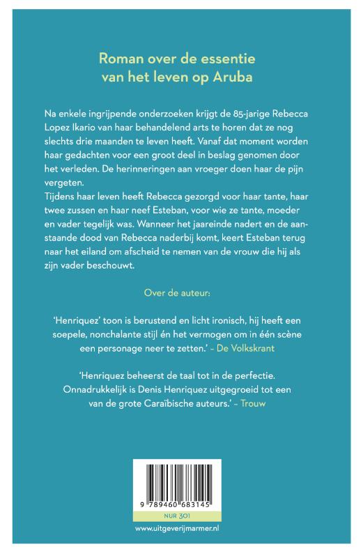 Achterkant van Pakket Het sterven van Rebecca Lopez Ikario