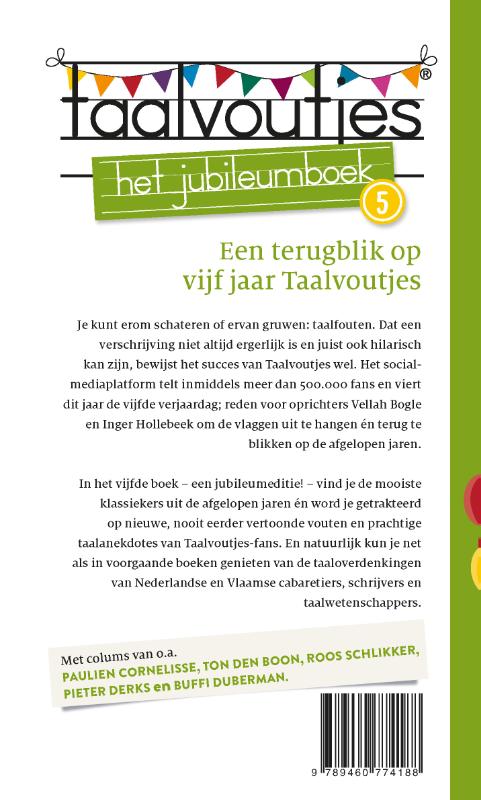 Achterkant van 5 Het jubileumboek
