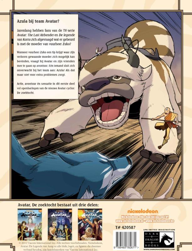 Achterkant van De legende van Aang