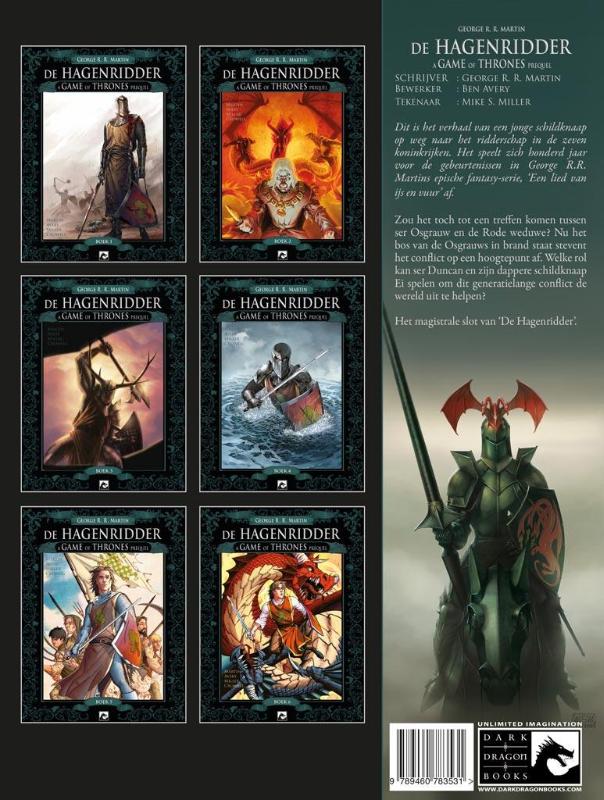 Achterkant van 6 a Game of Thrones Prequel