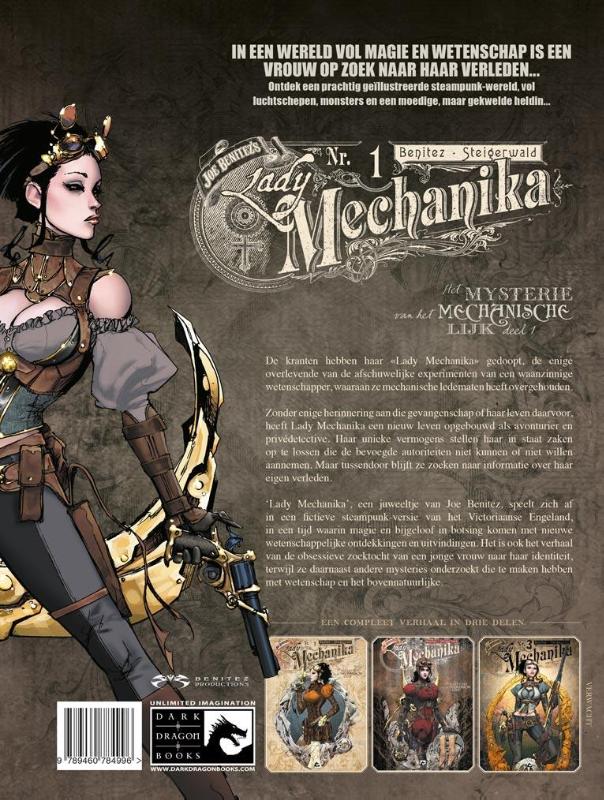 Achterkant van Lady Mechanika 01: Mysterie van het mechanische lijk 1