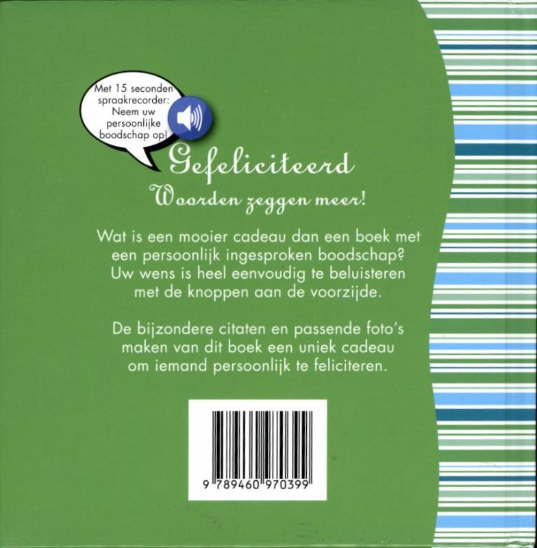 Achterkant van Gefeliciteerd