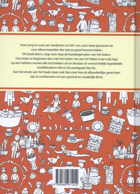 Achterkant van Koken is een eitje