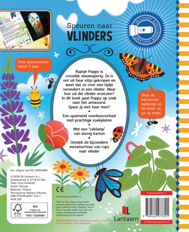 Achterkant van Speuren naar vlinders