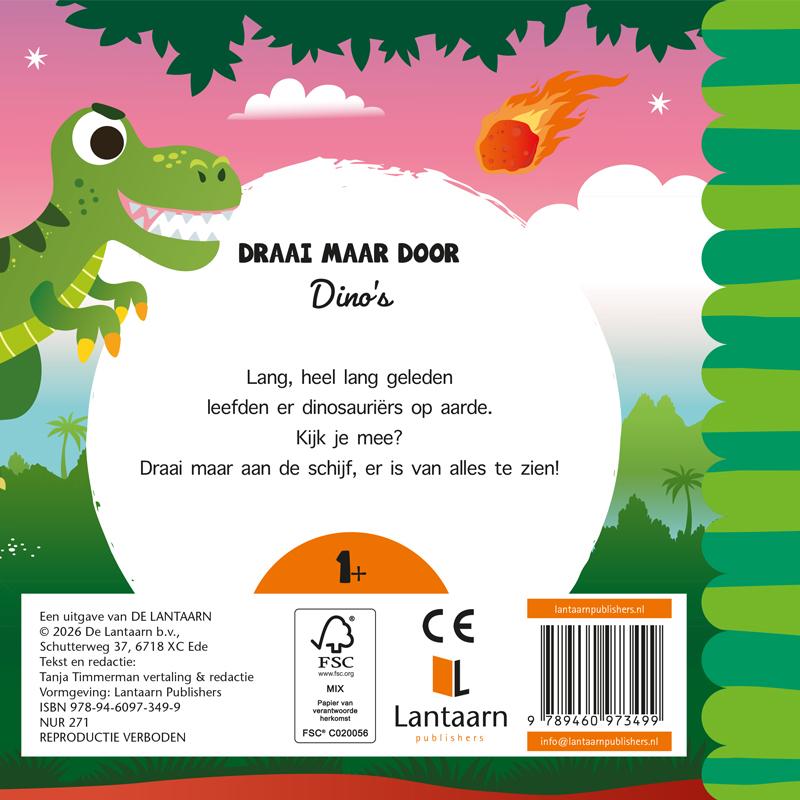 Achterkant van Draai maar door Dino's