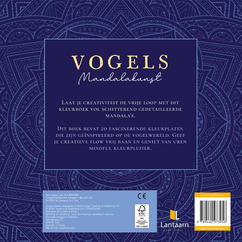 Achterkant van Vogels - mandalakunst