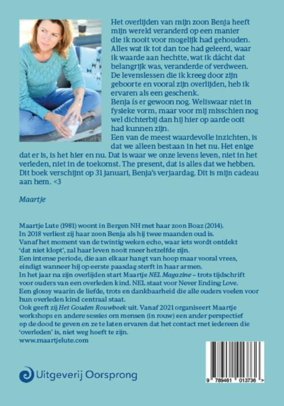Achterkant van Benja's present