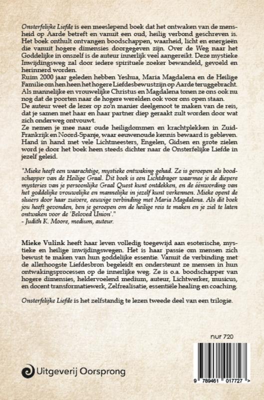 Achterkant van Onsterfelijke liefde