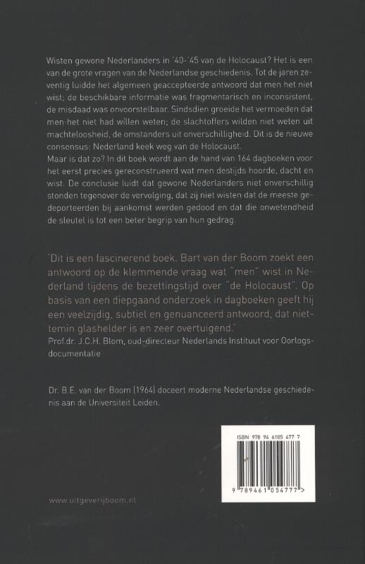 Achterkant van 'Wij weten niets van hun lot'