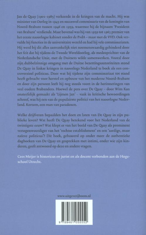 Achterkant van Jan de Quay (1901-1985)
