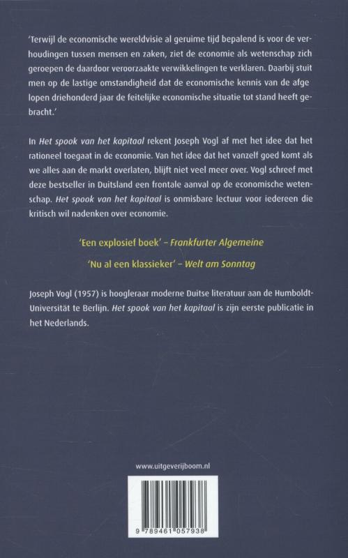 Achterkant van Het spook van het kapitaal