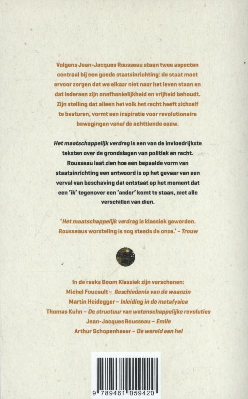 Achterkant van Het maatschappelijk verdrag, of beginselen der staatsinrichting