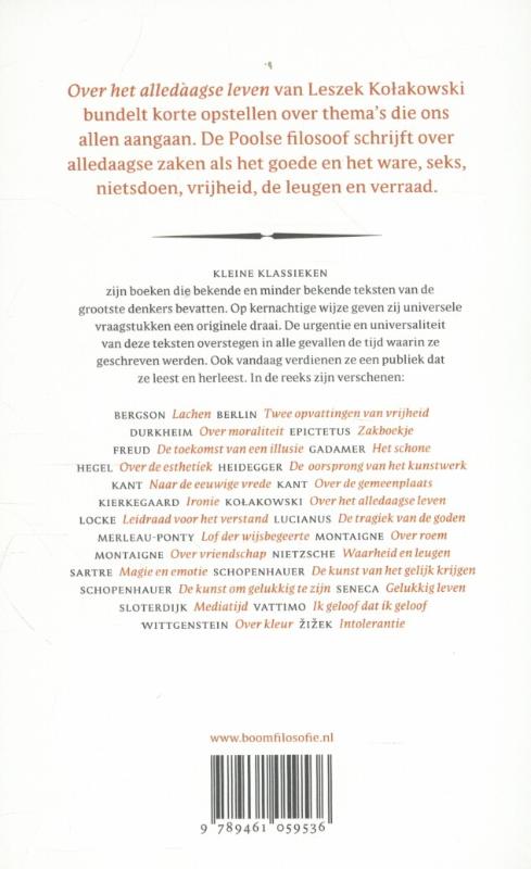 Achterkant van Over het alledaagse leven